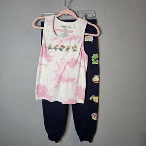 Nickelodeon Rugrats Set Blue Sweatpants Womens‎ Small / Tank Top Pink Youth XXL
